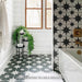 SomerTile - Stella 10" x 10" Porcelain Tile - Night floor installation
