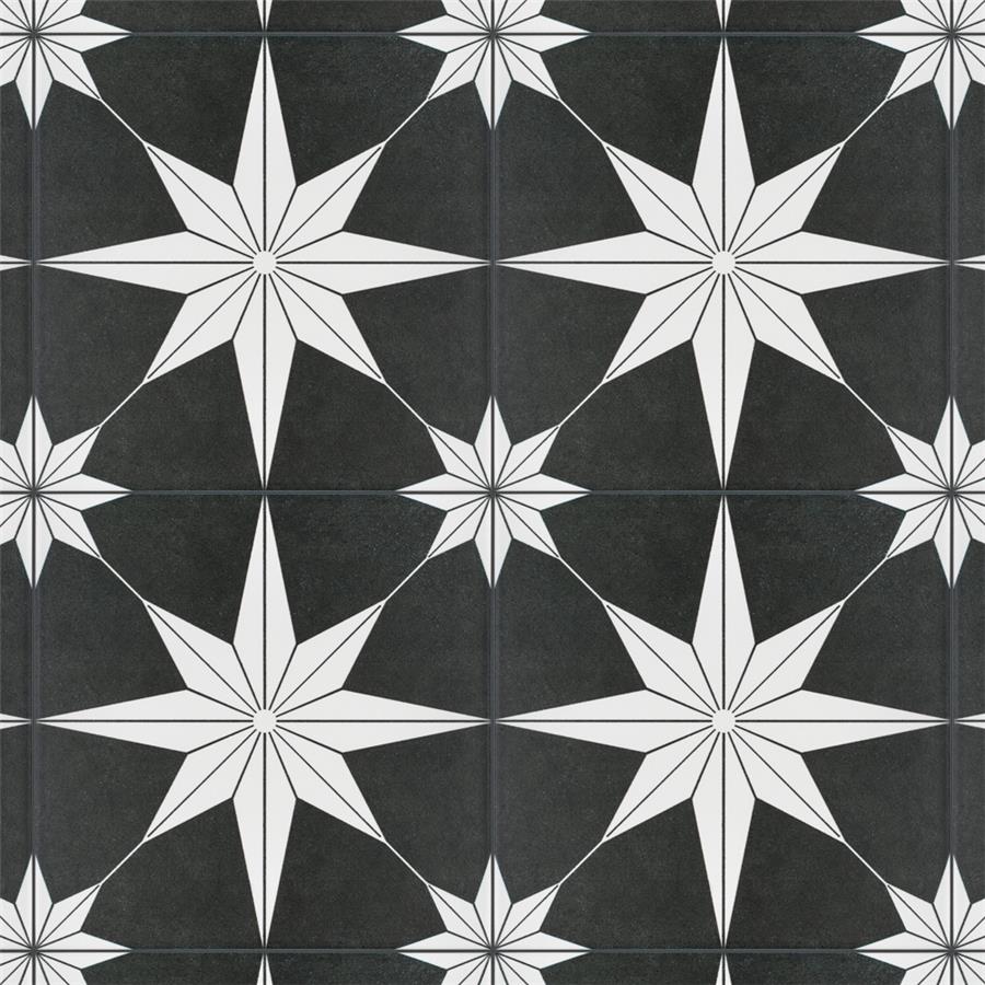 SomerTile - Stella 10&quot; x 10&quot; Porcelain Tile - Night