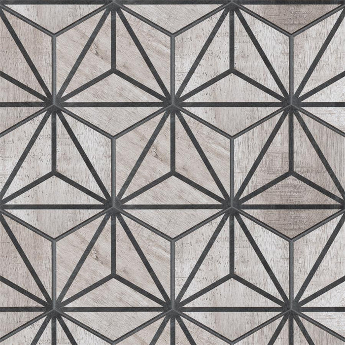 SomerTile - Sawnwood Tribeka 9" x 10" Porcelain Hex Tile - Grey