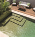 SomerTile - Coco 2 in. x 6 in. Matte Porcelain Tile - Moss Verde pool floor installation