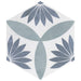SomerTile - Coco 7 in. x 8 in. Matte Hex Porcelain Tile - Camellia Blue