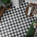 SomerTile - Merzoni 13 in. x 13 in. Porcelain Tile - Checker Ruzzini floor installation
