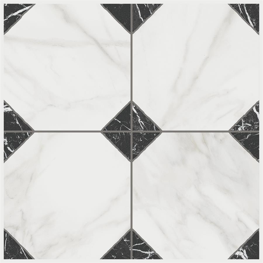 SomerTile - Merzoni 13 in. x 13 in. Porcelain Tile - Yard Marquina