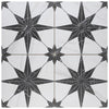 See SomerTile - Merzoni 18 in. x 18 in. Porcelain Tile - Star Marquina