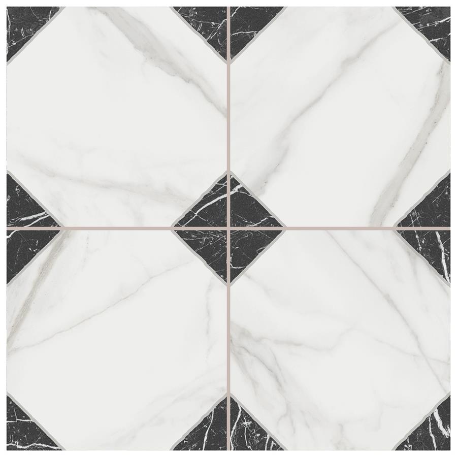 SomerTile - Merzoni 18 in. x 18 in. Porcelain Tile - Yard Marquina