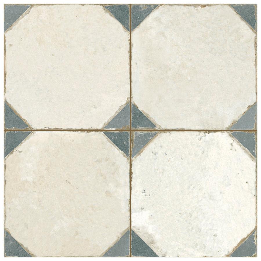 SomerTile - Kings Yard 18 in. x 18 in. Textured Ceramic Tile - Blue