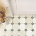 SomerTile - Kings Yard 18 in. x 18 in. Textured Ceramic Tile - Blue floor installation