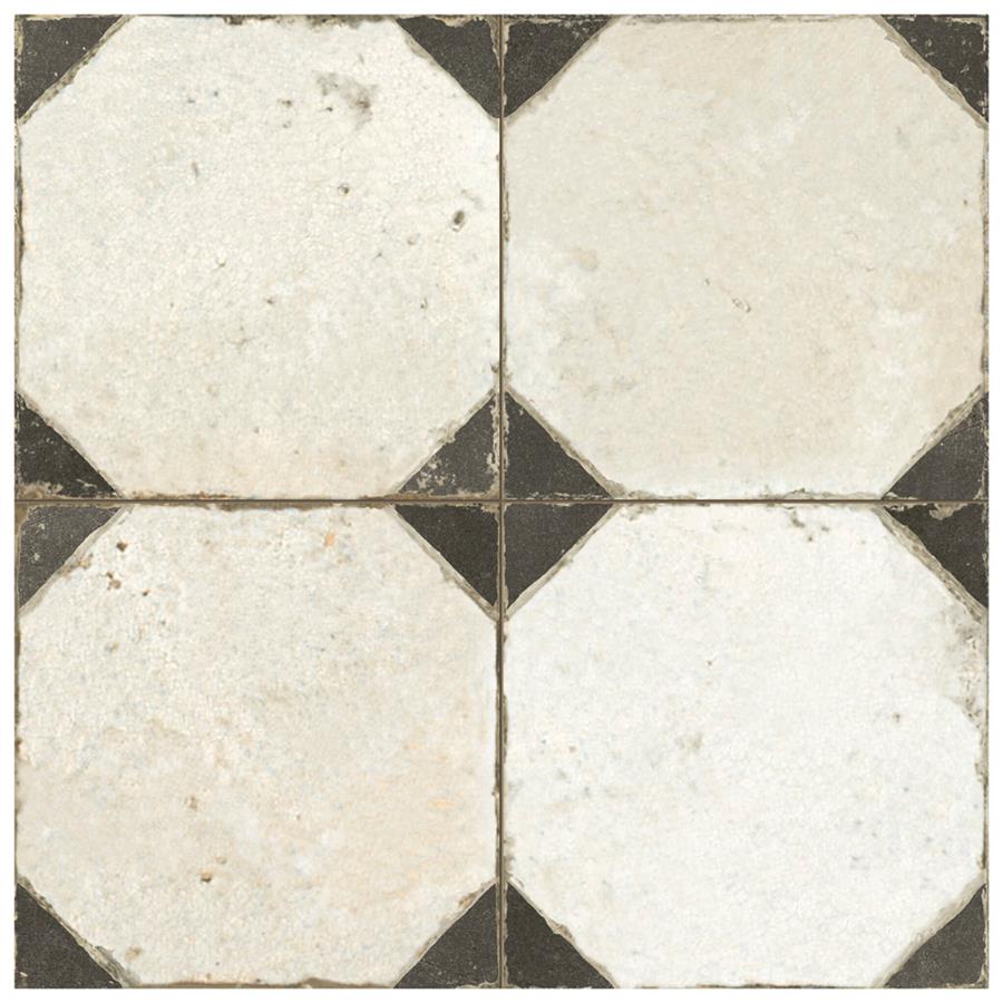 SomerTile - Kings Yard 18 in. x 18 in. Textured Ceramic Tile - Nero