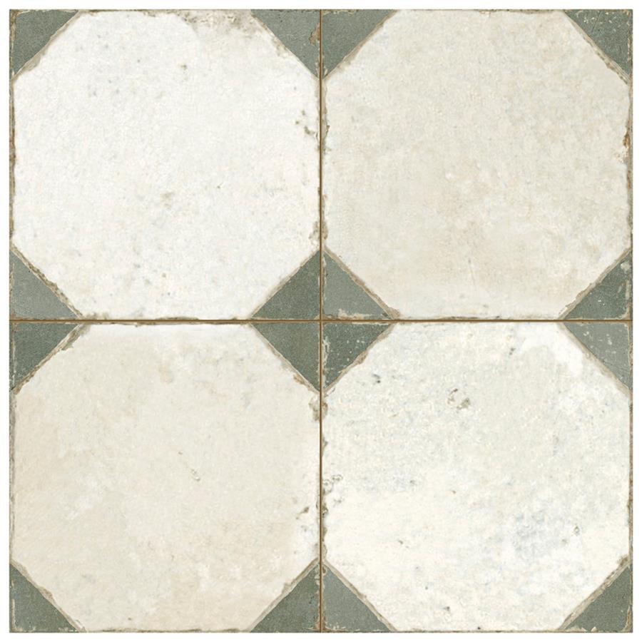 SomerTile - Kings Yard 18 in. x 18 in. Textured Ceramic Tile - Sage