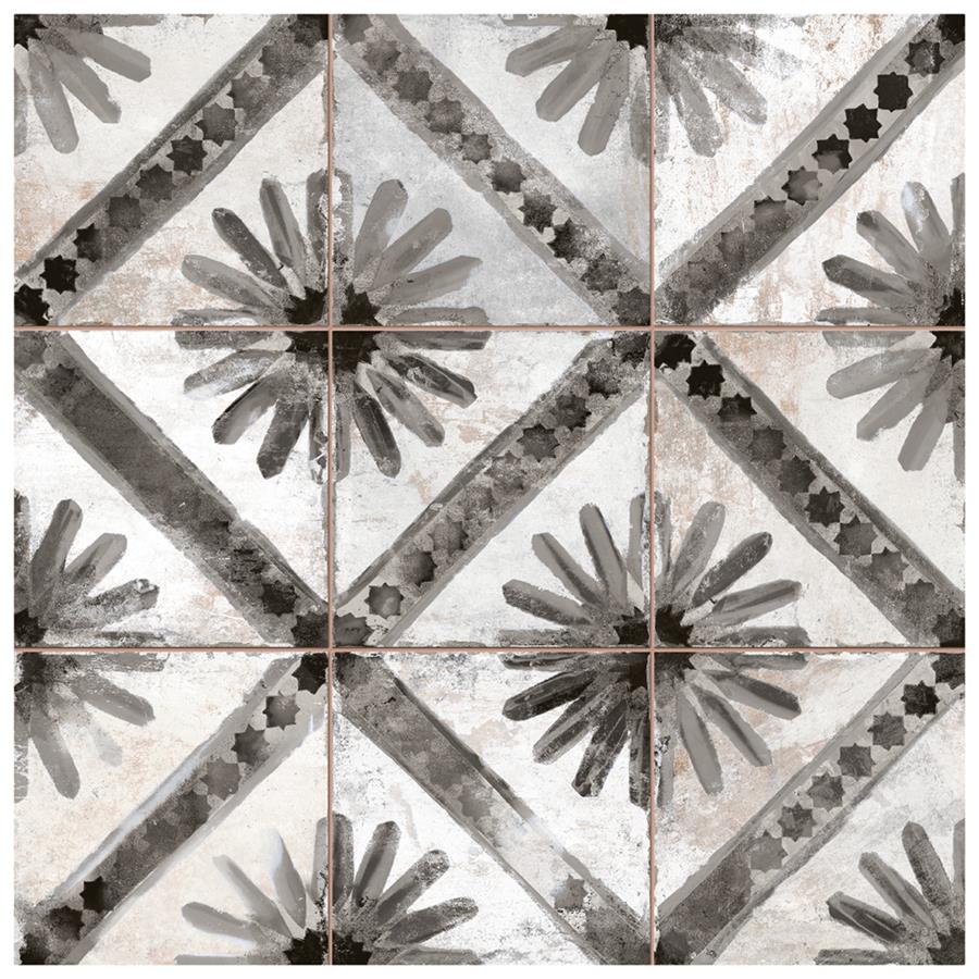 SomerTile - Harmonia 13 in. x 13 in. Ceramic Tile - Marrakech Black