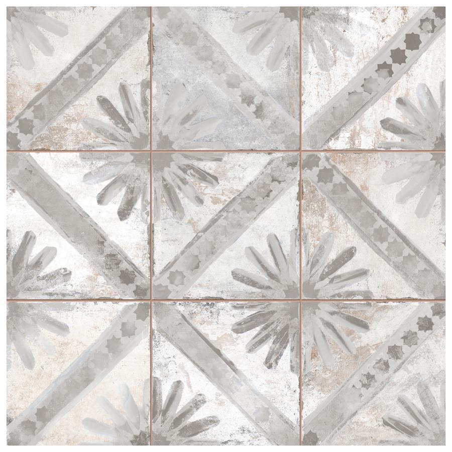 SomerTile - Harmonia 13 in. x 13 in. Ceramic Tile - Marrakech Grey