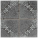 SomerTile - Kings Jaipur 18 in. x 18 in. Textured Ceramic Tile - Black