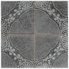 See SomerTile - Kings Jaipur 18 in. x 18 in. Textured Ceramic Tile - Black