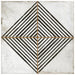 SomerTile - Kings Rombos 18 in. x 18 in. Ceramic Tile - Nero