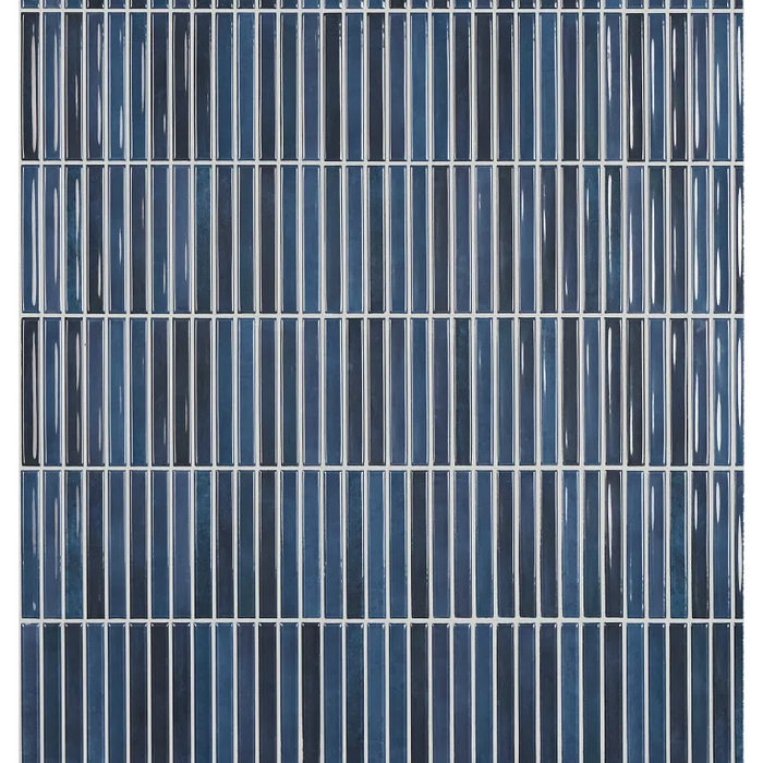 Arizona Tile - Flash Bars 5x10 Glossy Ceramic Mosaic - Cobalt