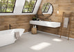 Tesoro - Fusion Fabric Series - 12 in. x 24 in. Matte Porcelain Tile - Chalk floor installation