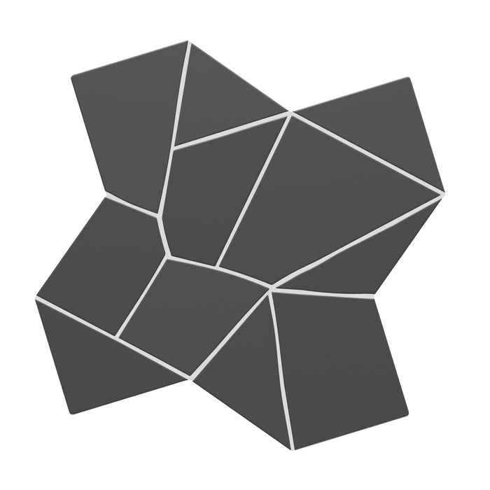 WOW - Trencadis - 10 in. x 10 in. Gaudi Field Tile - Basalt