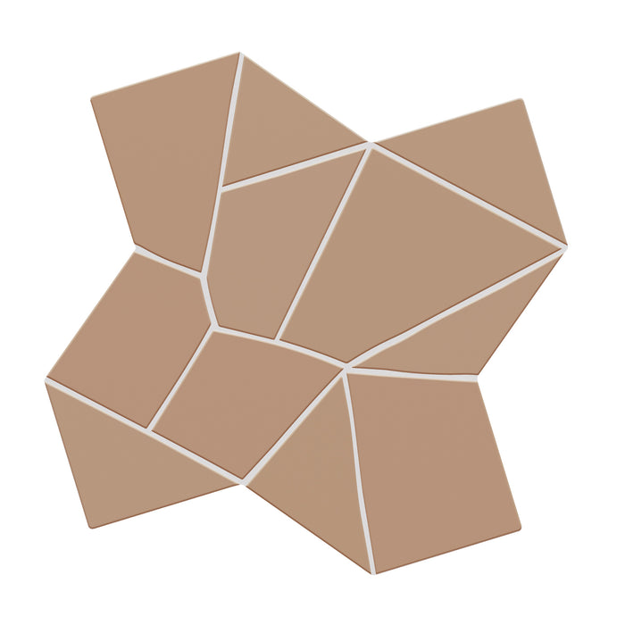 WOW - Trencadis - 10 in. x 10 in. Gaudi Field Tile - Mud