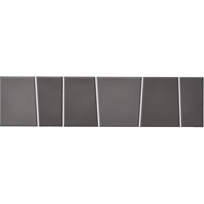 WOW - Trencadis - 3 in. x 11 in. Guell Field Tile - Basalt