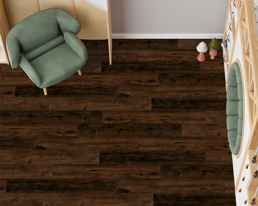 LW Flooring - Riverstone 7" x 60" Rigid Core Vinyl - Garnet Bay Installed