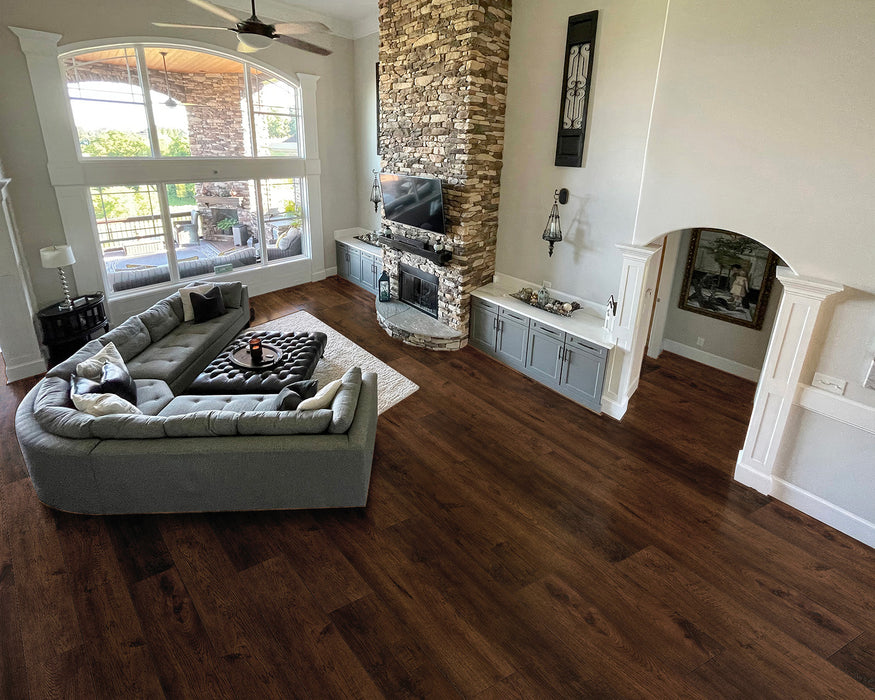 LW Flooring - Riverstone 7" x 60" Rigid Core Vinyl - Garnet Bay