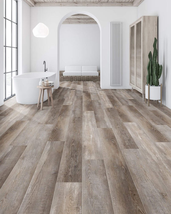 Diamond Surfaces - Titan Genesis Collection 7 in. x 60 in. Luxury Vinyl - Restoration Pine floor installation