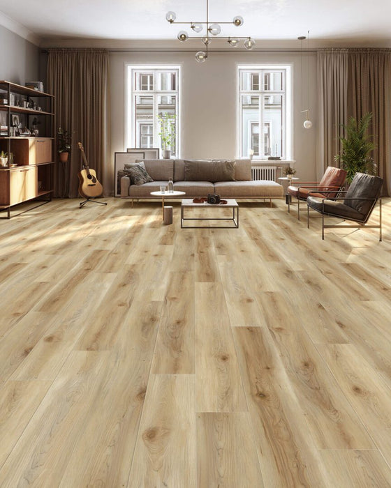 Diamond Surfaces - Titan Genesis Collection 7 in. x 60 in. Luxury Vinyl - Spalted Maple floor installation
