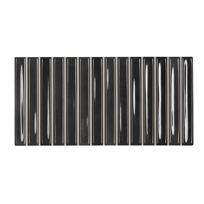 Arizona Tile - Flash Bars 5x10 Glossy Ceramic Mosaic - Graphite