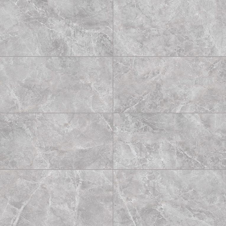 Arizona Tile - Themar Series - 12&quot; x 24&quot; Rectified Polished Porcelain Tile - Grigio Savoia