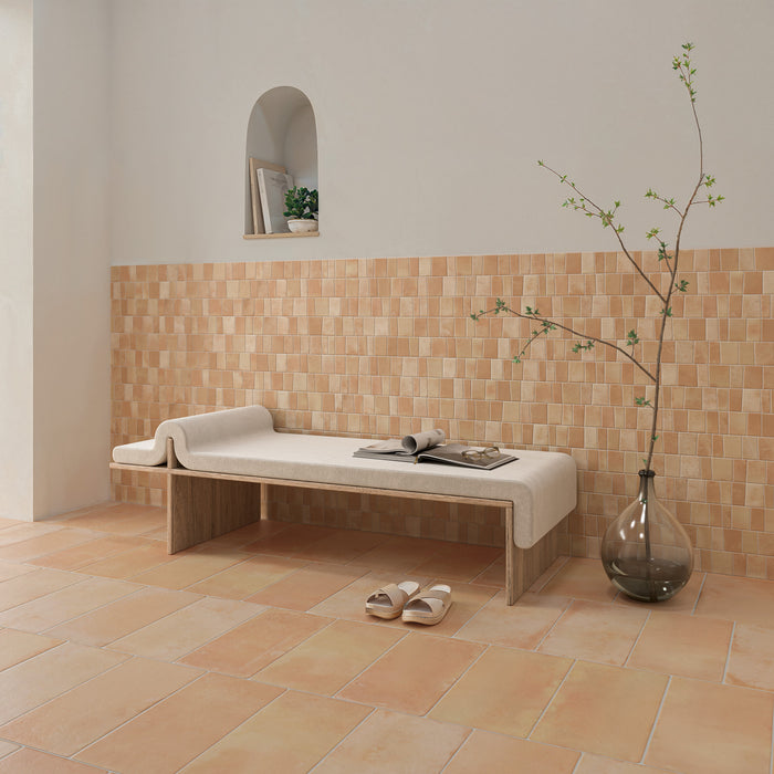 WOW - Trencadis - 3 in. x 11 in. Guell Field Tile - Sand Installed 2