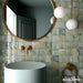 Equipe - Hanoi 4" x 4" Ceramic Tile - Arco Celadon Installed