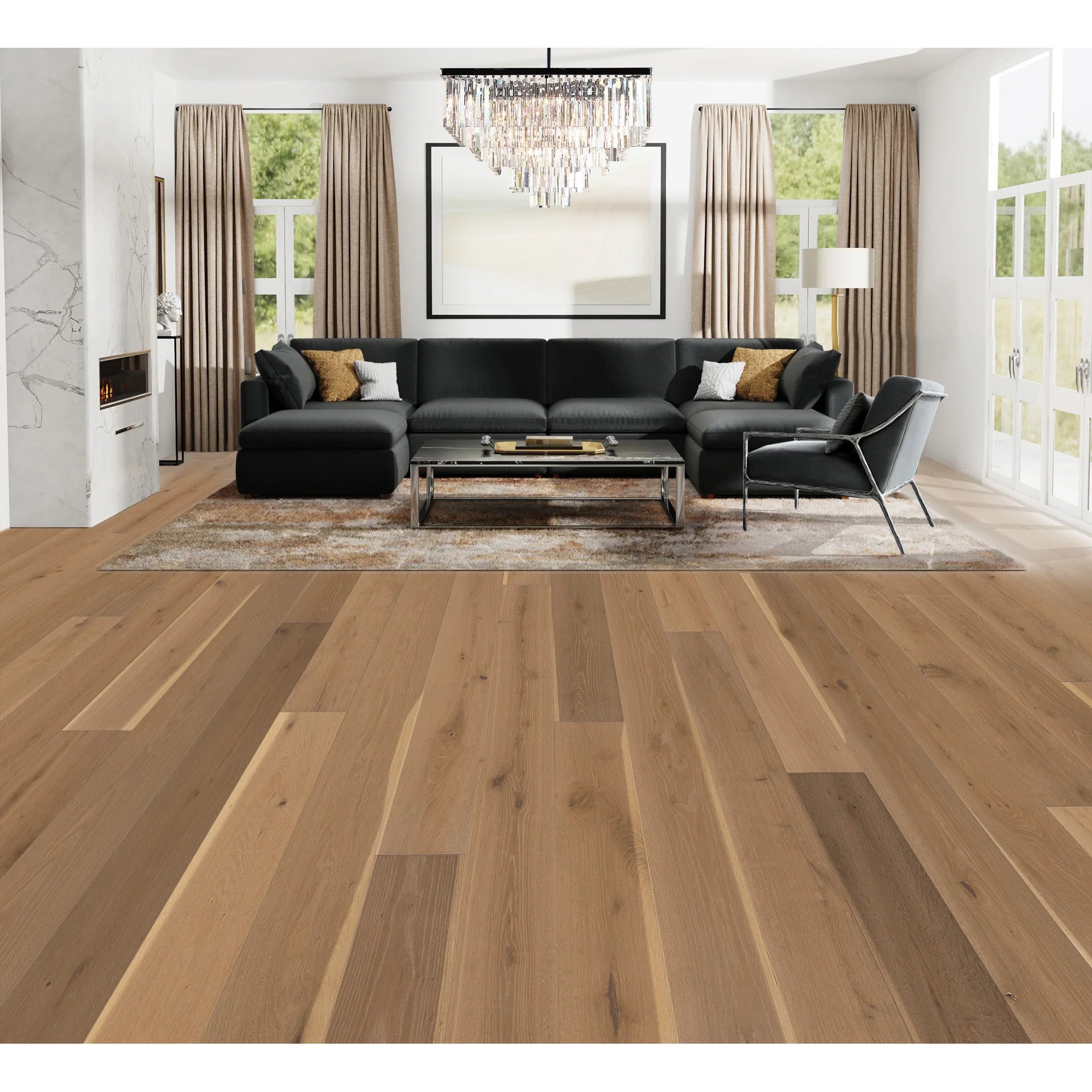 Avaron Collection - 6 in. x 60 in. European White Oak - Umbria