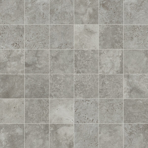 Happy Floors - Navona 2" x 2" Natural Cross Cut Porcelain Mosaic - Grey
