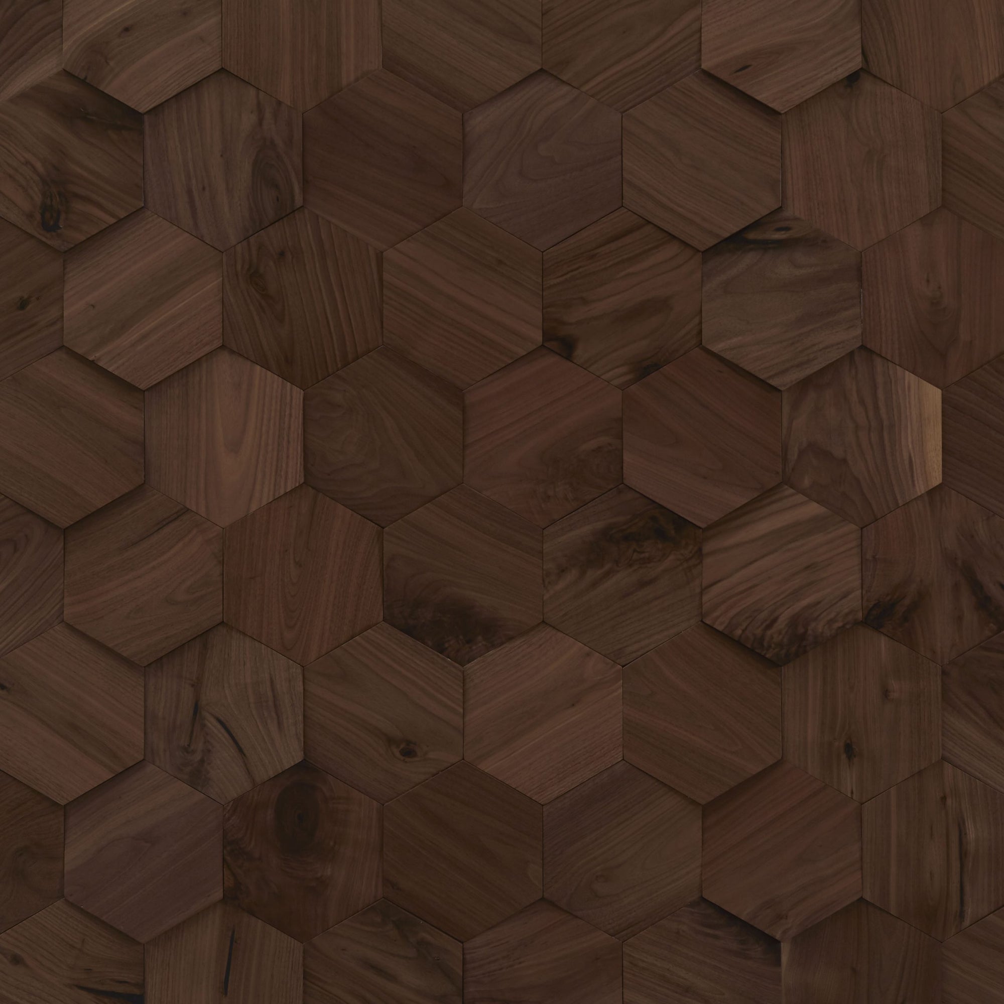 DuChateau - Celestio Legno - Angled Hexo Wall Coverings - American Walnut