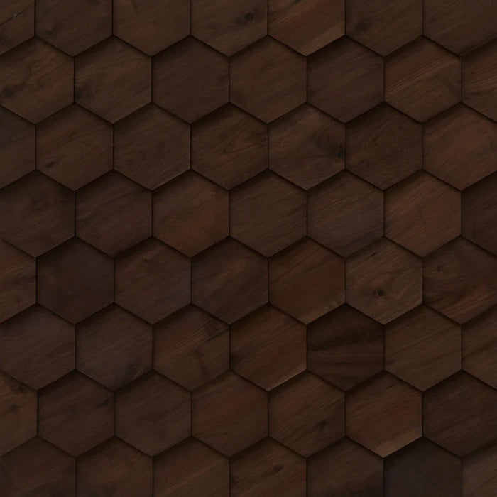 DuChateau - Celestio Legno - Hexo Wall Coverings - Darkened Walnut
