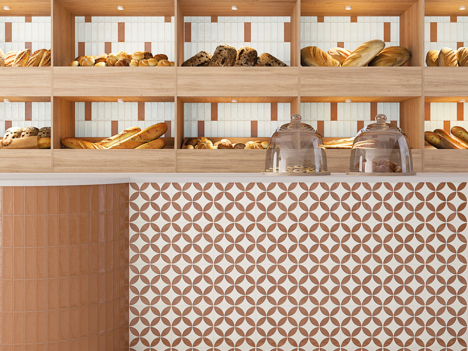 Harmony - Mayari Collection - 9 in. x 9 in. - Porcelain Tile - Clay Installed