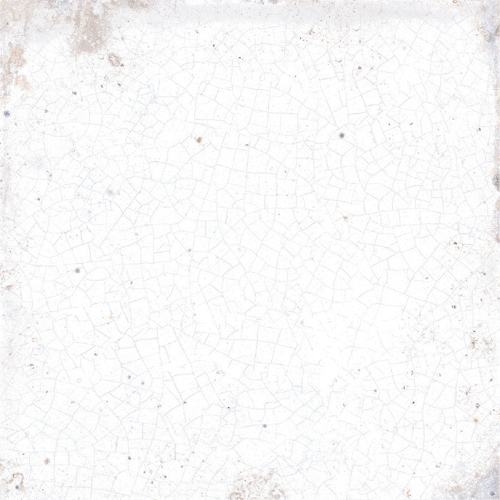 Harmony - Mayolica Collection - 6 in. x 6 in. - Porcelain Tile - White