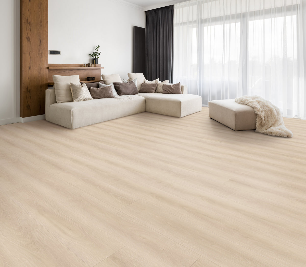 Floors 2000 - Haywood Collection 8 in. x 48 in. Laminate Plank - Vanilla Oak floor installation