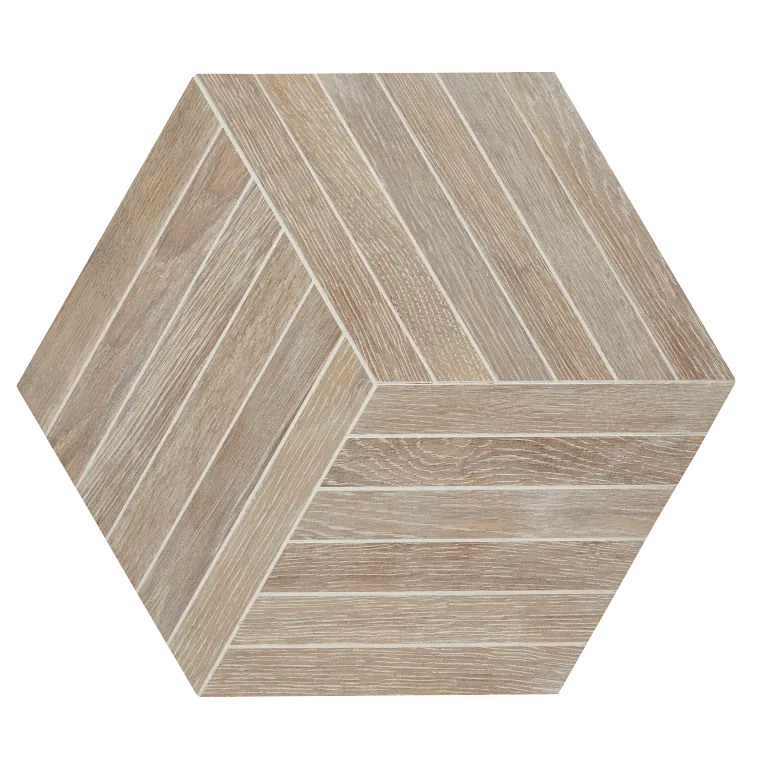 Arizona Tile - Bio Attitude 16" x 18" Mesh Porcelain Hexagon Tile - Barrel