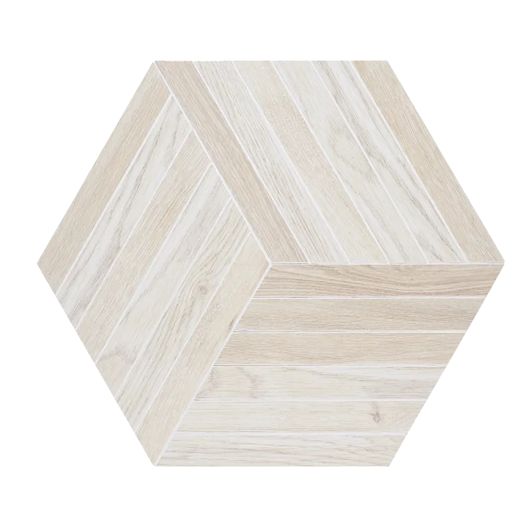 Arizona Tile - Bio Attitude 16&quot; x 18&quot; Mesh Porcelain Hexagon Tile - Cotton