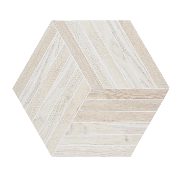 Arizona Tile - Bio Attitude 16" x 18" Mesh Porcelain Hexagon Tile - Cotton