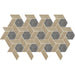 American Olean - Historic Limestone - 12" x 10" Landmark Hex - Porcelain Mosaic - Legacy Blend - Matte