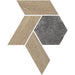 American Olean - Historic Limestone - 12" x 10" Landmark Hex - Porcelain Mosaic - Legacy Blend - Matte