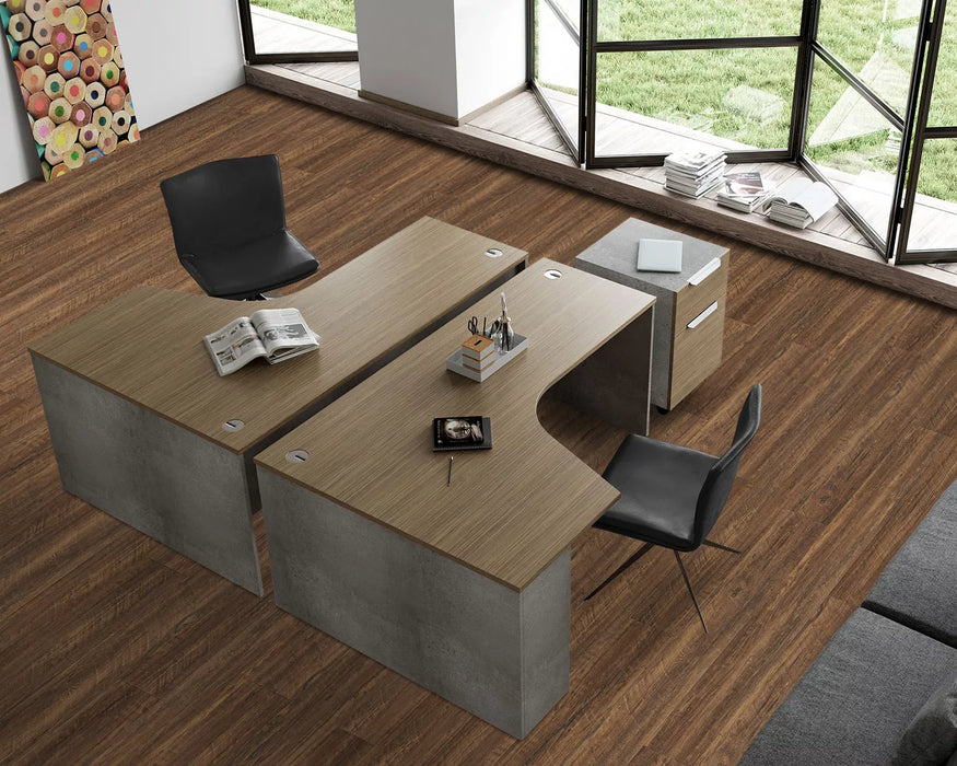 LW Flooring - Township 7.25" x 48" Vinyl Glue Down Plank - Hudson Top Angle