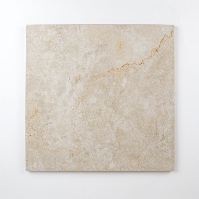 Lungarno - Parisian Chequer 12" x 12" Porcelain Tile - Créme