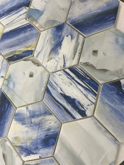 Mosaic & Tile Depot - Kromatica Collection Glass Hex Mosaic - Vision