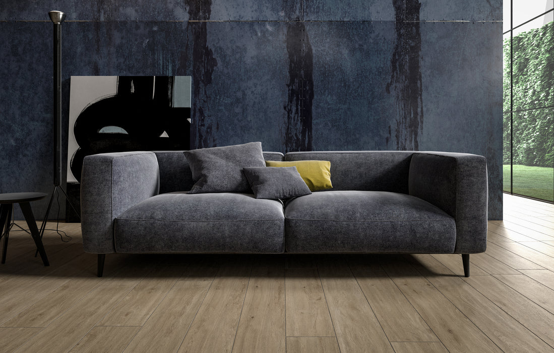 Moma Ceramiche - Oak - 8" x 36" Wood Look Porcelain Tile - Natural Installed
