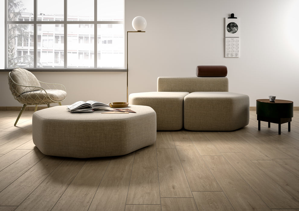 Moma Ceramiche - Oak - 8" x 36" Wood Look Porcelain Tile - Blonde — Floorzz