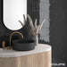 Equipe - Island Frame Collection - 2.5 in. x 8 in. Ceramic Wall Tile - Black Installed