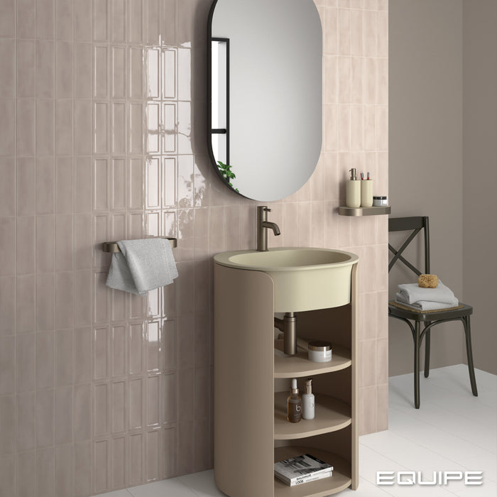 Equipe - Island Frame Collection - 2.5 in. x 8 in. Ceramic Wall Tile - Dorian Installed